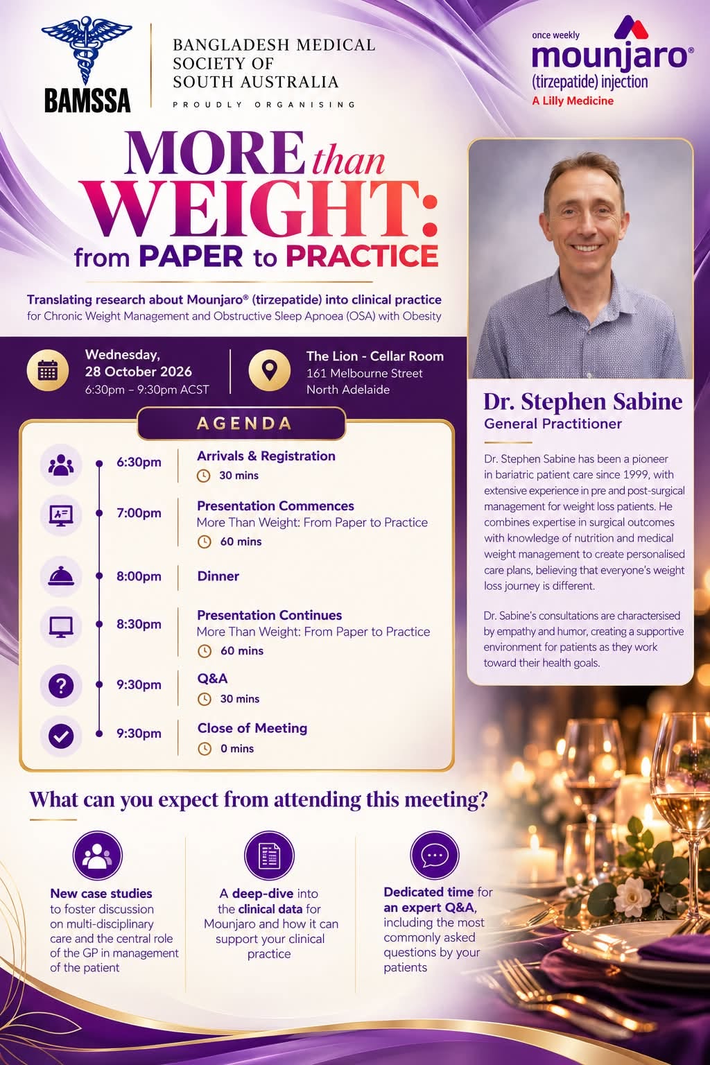 MORE THAN WEIGHT: FROM PAPER TO PRACTICE (Educational Dinner Meeting)